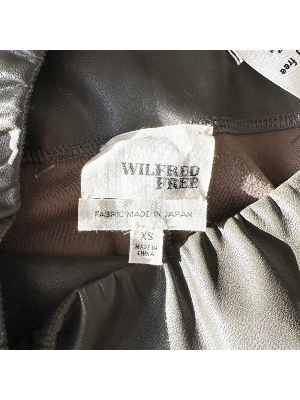 Wilfred Daria Pant Faux Leather Green Gray Womens Size XS - Picture 4 of 9